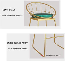 SYLOZ Chair Bar, caffè 2 Pezzi Bar Stool Chair Sgabello con poggiapiedi Sedile Posteriore con Tondo Imbottito 45 Centimetri