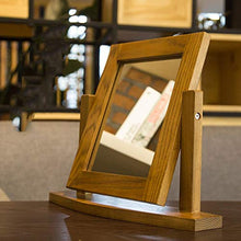 LLG Household Items& Europeo Semplice Legno Creative Desktop Portatile ad Alta Definizione Specchio Cura della Pelle rasatura e Viaggi