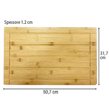 Asse lavapanni in legno di bambù, L.50,7 x P. 31,5, miele naturale, per vasca LAVATOIO in ceramica 60x50