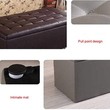 QWERTY Stoccaggio Ottomano Rettangolare for La Conservazione Sgabello di Scatola di Immagazzinaggio (Color : Dark Brown, Size : 40X40x40cm)
