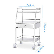 Carrello medico in Acciaio Inossidabile a Tre Strati, Veicolo Medico Chirurgico, Automobile per Strumenti per Cambio Veicolo, Carrello di Emergenza per Medicina Infermieristica