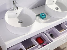 MOBILE BAGNO DOPPIO LAVABO ARREDO BAGNO COMPLETO 150 cm RUBINETTI White Cardellino