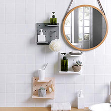 litty089 - Supporto da parete per la casa, elegante, in tinta unita, resistente adesivo, salvaspazio bianco