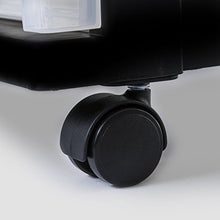 Iris Ohyama, Torre di stoccaggio, 4 cassetti da 30 L con ruote, plastica robusta, ufficio, Garage - Smart Wide Chest SWC-504 - Nero