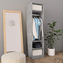 FAMIROSA Armadio Grigio Cemento 50x50x200 cm in Truciolato
