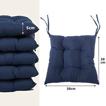 BCASE, Confezione 6 Cuscini Per Seduta E Sedia, 38X38 Cm, Rivestimento In Poliestere, Imbottitura In Fibra, Confortevole, Resistente, Per Cucina, Camera Da Letto, Ecc. Blu Navy