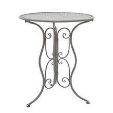 Set da giardino tavolino e 2 sedie pieghevoli in ferro grigio Grigio