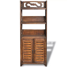 Luckyfu Armadietto Bagno Albuquerque in Legno Marrone 46x24x117,5cm Materiale: Legno di paulonia + Truciolato Armadietti e stipi.cassapanca Legno cassapanca Contenitore