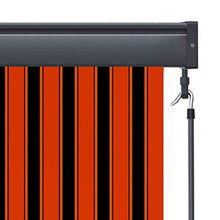 vidaXL - Tenda avvolgibile per esterni, 80 x 250 cm, arancione e marrone