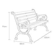 GaoF Panchina per Il Tempo Libero nel Cortile del Giardino del Parco Panchina per terrazza in Stile retrò, 2-3 posti per Panca in Legno di plastica per Esterni, Panca per Veranda Resistente alle