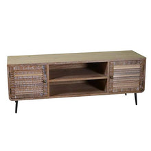 Vacchetti Portatv Lione Legno 2 vani + 2 Ante Naturale, Wood, Multicolor, Grande