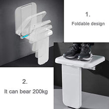 Sedia da doccia con porta invisibile Sgabello pieghevole Pieghevole Sgabello Doccia a muro Sedile ABS Materiale antiscivolo Portico Sgabello Sgabello Isolamento Performance Scarpa Cambio sgabello 39x4