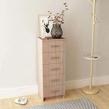FAMIROSA Cassettiera Alta in Truciolato 41x35x106 cm Rovere
