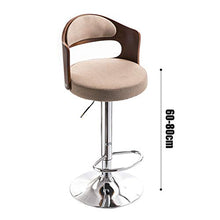 TopJiä con Schienale Sgabelli da Bar Regolabile da Bar -80cm,Ruotabile Seggiola da Bar Cuscini di Lni Sgabello da Bar,Gambe Elettropiattaforma Portante di Carico 150kg,per Cucina Contatore Bar Cibo