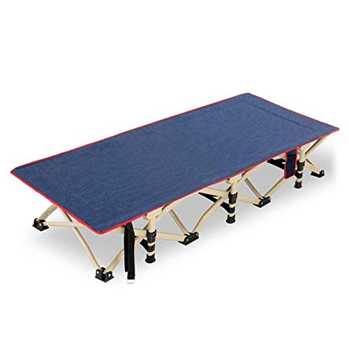 H-BEI Pieghevole da Campeggio all'aperto Letto Pieghevole, Letto Pieghevole Singolo, ampliamento Tubo Quadrato per Ufficio Pausa Pranzo Reclinabile Muto Letto Portatile Letto da Campeggio Siesta Bed