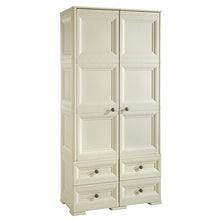 Tontarelli S.p.A. Arm 2 Ante 4 CASS.+2 RIP. INT.+VANI App. Mobile Contenitore, Angora, 79x47x164 cm