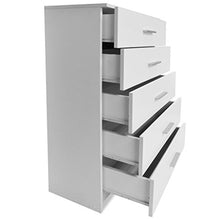 Cassettiera in Truciolato 71x35x108 cm Bianca