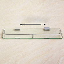 HYJMJJ Great Coat Ganci, Alluminio dello Spazio Rack di stoccaggio di Vetro Bagno Hardware Gioielli Un Layer Bagno Piazza Mensola Tieni la Grande Vita.