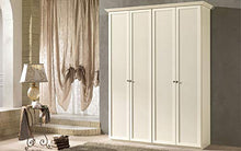 Armadio a 4 Ante battenti. Patinato Beige (cm. 193 x 55 x 251h)