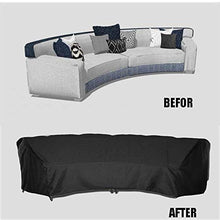 Fodere per mobili da giardino impermeabili 483x99x92cm, fodere per mobili da esterno, fodere per mobili da giardino nere, antipioggia per pioggia e neve, antivento, resistenti allo strappo, set d