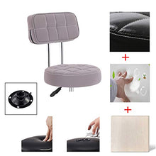 Sedia da Lavoro -Sgabello Regolabile con Schienale da 43-58cm-sedie Girevole Bianca con Ruote,idraulica,Attrezzatura da Salone Spa,sedie da Camera Sgabello da Bar Girevole Economico