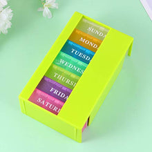 DOITOOL - Contenitore per pillole da viaggio, portatile, 21 griglie, scatola per pillole, in plastica, semplice scatola di medicina, contenitore per pillole, verde