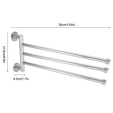 Portasciugamani a parete per bagno inclinabile Scaffale portasciugamani girevole (3 bracci)