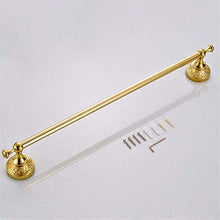 JKCKHA Northern Europe. cremagliera Mensole Mensole for Bagno Rack Appendiabiti a Parete Oro in Acciaio Inox Forata Singola Barra Bagno Asta