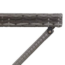 E E-NICES Tavolo Pieghevole Grigio 80x45x75 cm in Polyrattan