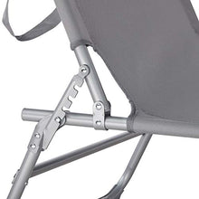 TecTake 800772 Sedia a Sdraio con Parasole, Schienale Regolabile in 4 Posizioni, Rivestimento Resistente, Giardino Spiaggia Lettino da Sole - Disponibile in Diversi Colori (Grigio | No. 403413)