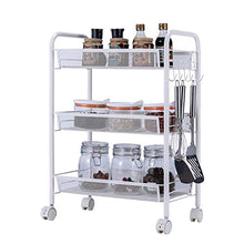LYM &ripiano di stoccaggio Ripiano da Cucina, Scaffale for la conservazione della casa Scaffalatura for 3 Ripiani con Carrello for l'organizzatore for Il Bagno Scaffale di Finitura