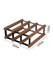 JL 3 Bottiglie cremagliera del Vino, Vino portabottiglie, Legno for Il Vino espositore, Tavolo Wine Rack, Desktop controsoffitto Free Standing Vino Magazzinaggio Halloween Decorazioni di Bottiglia