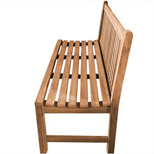 Panca da giardino Ascoli in legno massiccio di teak, senza braccioli