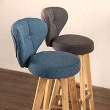 LXYPLM Sgabello Sedie Bar Barstools Sedie da Bar girevoli in Legno massello for Il Tempo Libero, sgabelli Alti da Pranzo for la Colazione da caffè in Lino Pub con Schienale Arredo Bar Cucina
