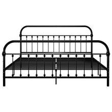Tidyard Struttura Letto Matrimoniale Design Moderno in Metallo,Giroletto Matrimoniale,Letto con Doghe,120x200 cm/140x200 cm/180x200 cm,Nero