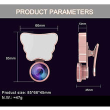 AFANG 3 in 1 Telefono Mobile Lente, Bellezza Fill Light Professionale Selfie Ripresa Mobile Lente Esterna Telefono, Selfie Ring Light 3 in 1 Clip-On Beauty Fill Light,D