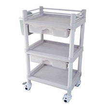 Grande Carrello in plastica, 3 Terapia con Carrello per Salone di Bellezza, Ruota per Carrello da Parrucchiere, Supporto Resistente 150 kg grigioZHFZD