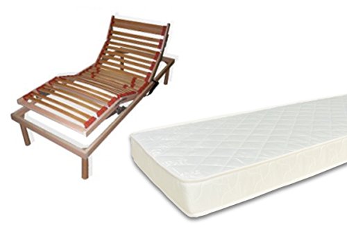 Baldiflex Emporio, Rete Motorizzata Elettrica Singola Ergonomica con Materasso Easy Memory 80 x 190 cm Cuscino Saponetta Memory Foam Omaggio