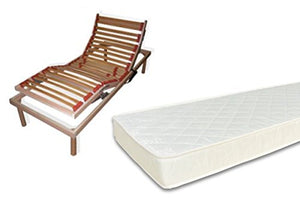 Baldiflex Emporio, Rete Motorizzata Elettrica Singola Ergonomica con Materasso Easy Memory 80 x 190 cm Cuscino Saponetta Memory Foam Omaggio