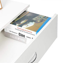 Infilm, cassettiera moderna in legno con 4 cassetti, bianco semplice e funzionale comodino per camera da letto, armadio, ingresso, corridoio, stanza dei bambini