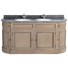 Signature - Mobiletto doppio lavabo in rovere arrondi, 191 x 90 x 62 cm