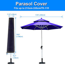 Landrip Copertura per Ombrellone Impermeabile, Parasol Cover, Coperture per Ombrellone Esterno,420D Oxford Impermeabile Coperture Protettiva per Ombrelloni da Giardino con Anti-UV 190x30/40x50CM