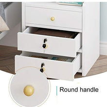 RKRZLB Comodino Bianco Camera da Letto Cassettiera Moderno con 2/3 Cassetti 14.5x13.3x23.6inch Cassettiere Cameretta (Color : Style 1)