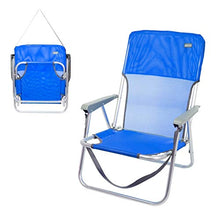 Aktive 62605 – Sedia da spiaggia pieghevole fissa in alluminio, 55 x 34 x 71 cm, con maniglia