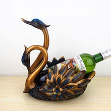 Elegante Semplicità Doppio Cigno Portabottiglie Bronzo Continental Home Desktop Portico Bar Decorazioni Soggiorno Armadietto Del Vino Decorazione Artigianato Creativo Regali Bello Ed Elegante, HJJ