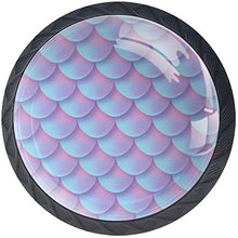 Scala a sirena con motivo blu rosa Pomelli per Porta Set di 4 Pomelli per Mobili Manopole per Cassetti Cucina Armadio Vetro