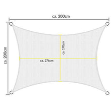 Sol Royal Tenda a Vela Traspirante 300x200 cm SolVision HS9 - Protezione Rettangolare Parasole e Anti UV - Bianco
