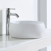 ERIDANUS Serie Luciano -02, Lavabo di Ceramica Bianco Lusso Lavandino Lavello Lavamano Lavabo da Appoggio Tondo Ovale Bacinella Lavandino Lavello per Bagno Casa Bidet Lavabo