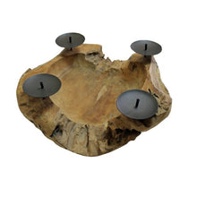 Ambientehome Adventskranz Adventsschale Teak rund Circa 25 cm Wurzelschale Wurzelholz Holzschale Teakschale Dekoschale Corona dell'Avvento, Rotonda, radice di Legno, Ciotola Decorativa, Marrone
