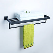 Sayayo Portasciugamani da Bagno Portasciugamani con Barra Portasciugamani da Parete 60 cm di Lunghezza, Acciaio Inossidabile SUS 304 Finitura Nero Opaco, EGA7215B